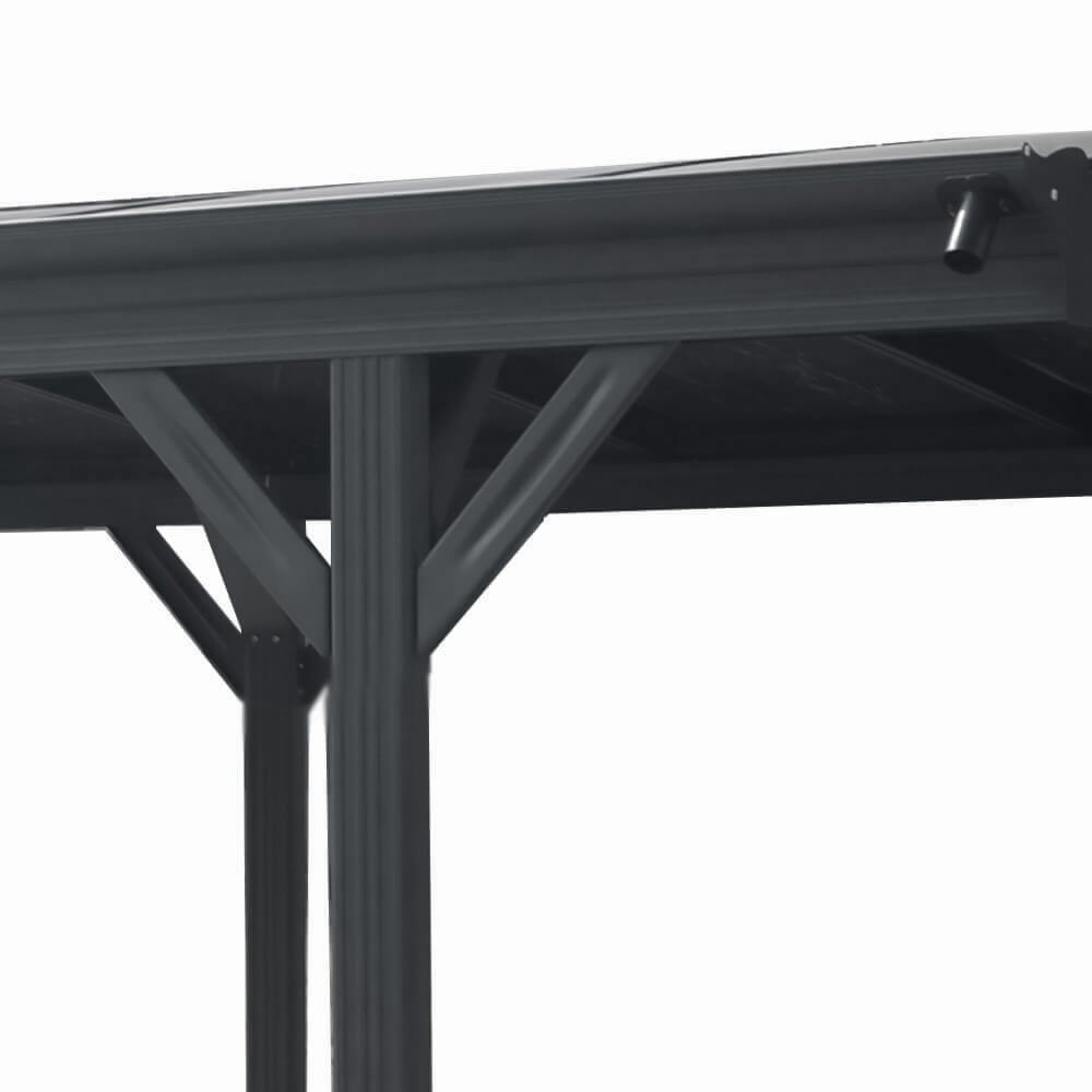 HOME DELUXE - Abri de voiture design - FALO, anthracite - Dimensions : 505 x 300 x 226 / 240 cm - Matériel de montage inclus I Abri de voiture Garage - 7
