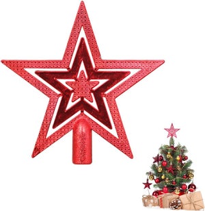 Puntale Albero di Natale forma stella dorato | vendita online su
