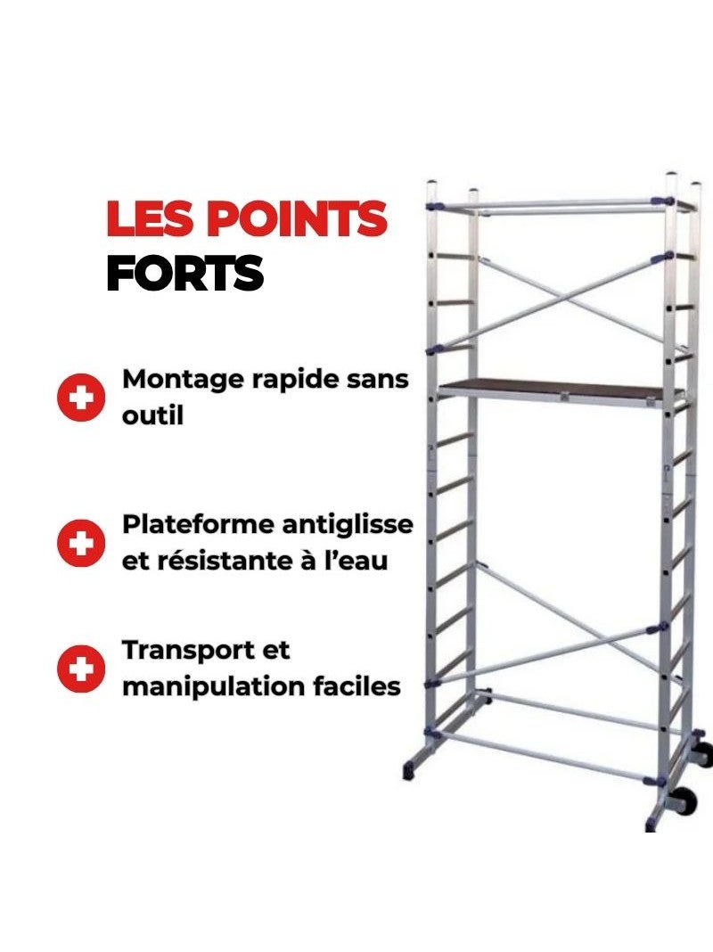 Échafaudage en aluminium Pinna Clic h 365 Facal - 2