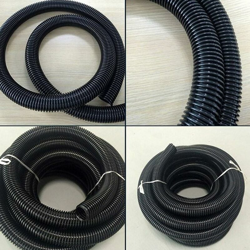 3 Metre Tuyau d'aspirateur, 32 mm Tuyau Flexible pour aspirateur, Noir, Taille Unique - 4