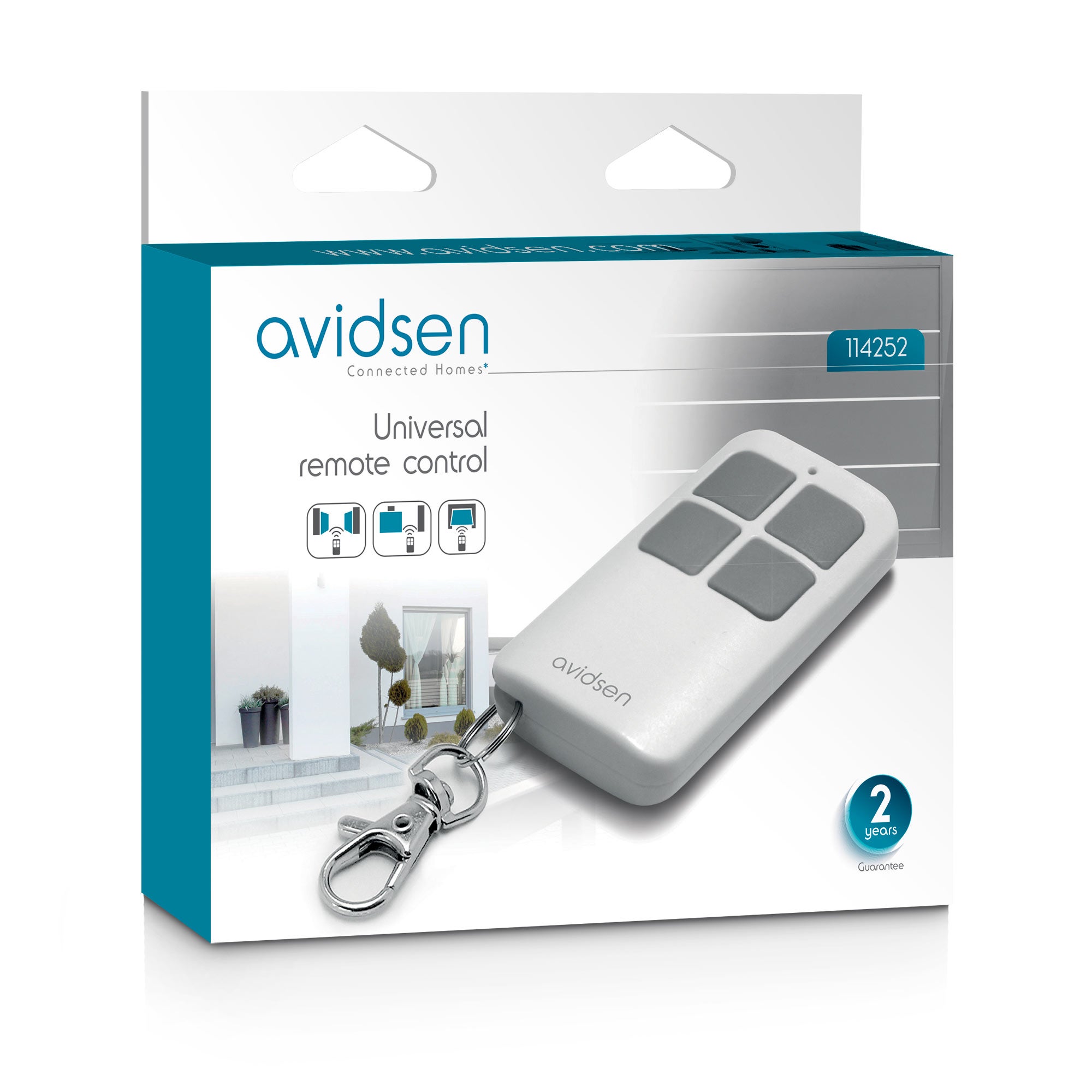 Telecomando universale AVIDSEN 4 canali bianco, 433,92 + 868,35 Mhz - 6
