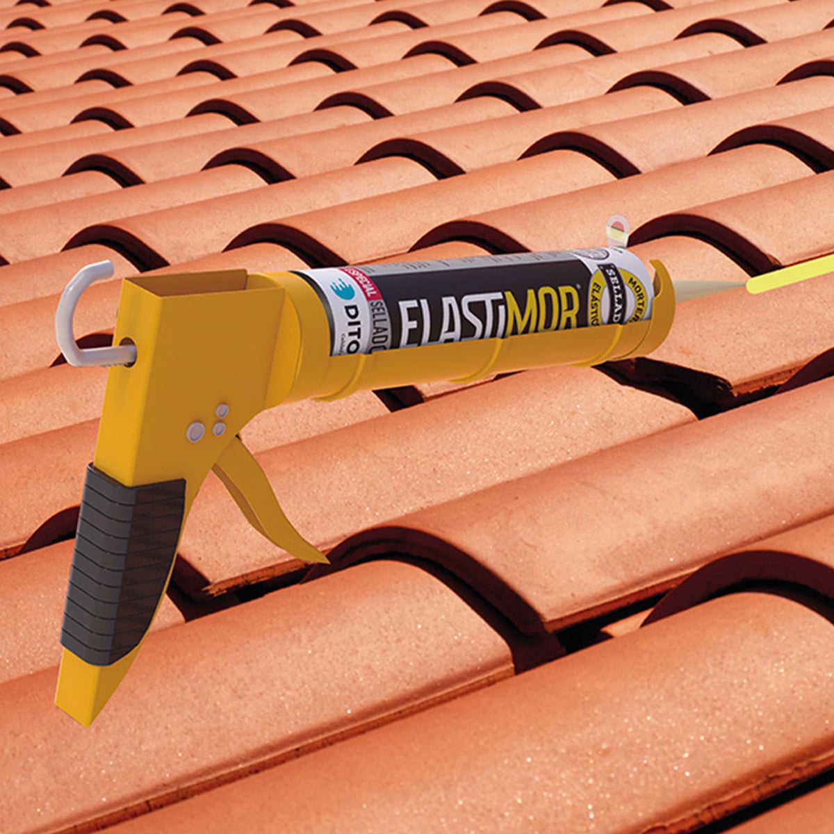 ELASTIMOR Mortier d'étanchéité, Ciment Express, Imperméable, pour taping, grouting, scellement, jointoiement, réparations, Tube 310 ml x1, Gris - 6