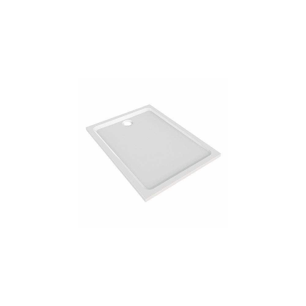 Receveur de douche MELUA 170x90cm rectangulaire blanc mat extra-plat Ø90mm - 4