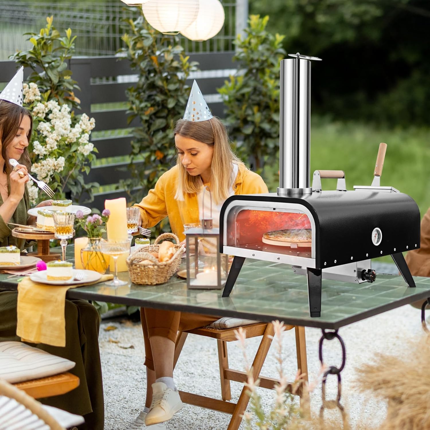 Four à Pizza Portable VEVOR 330 Mm Four à Gaz Extérieur Portable En Inox Et Acier Avec Pierre à Pizza De 330 Mm Pieds Repliables Cuisson Rapide 540 ℃ | Leroy Merlin