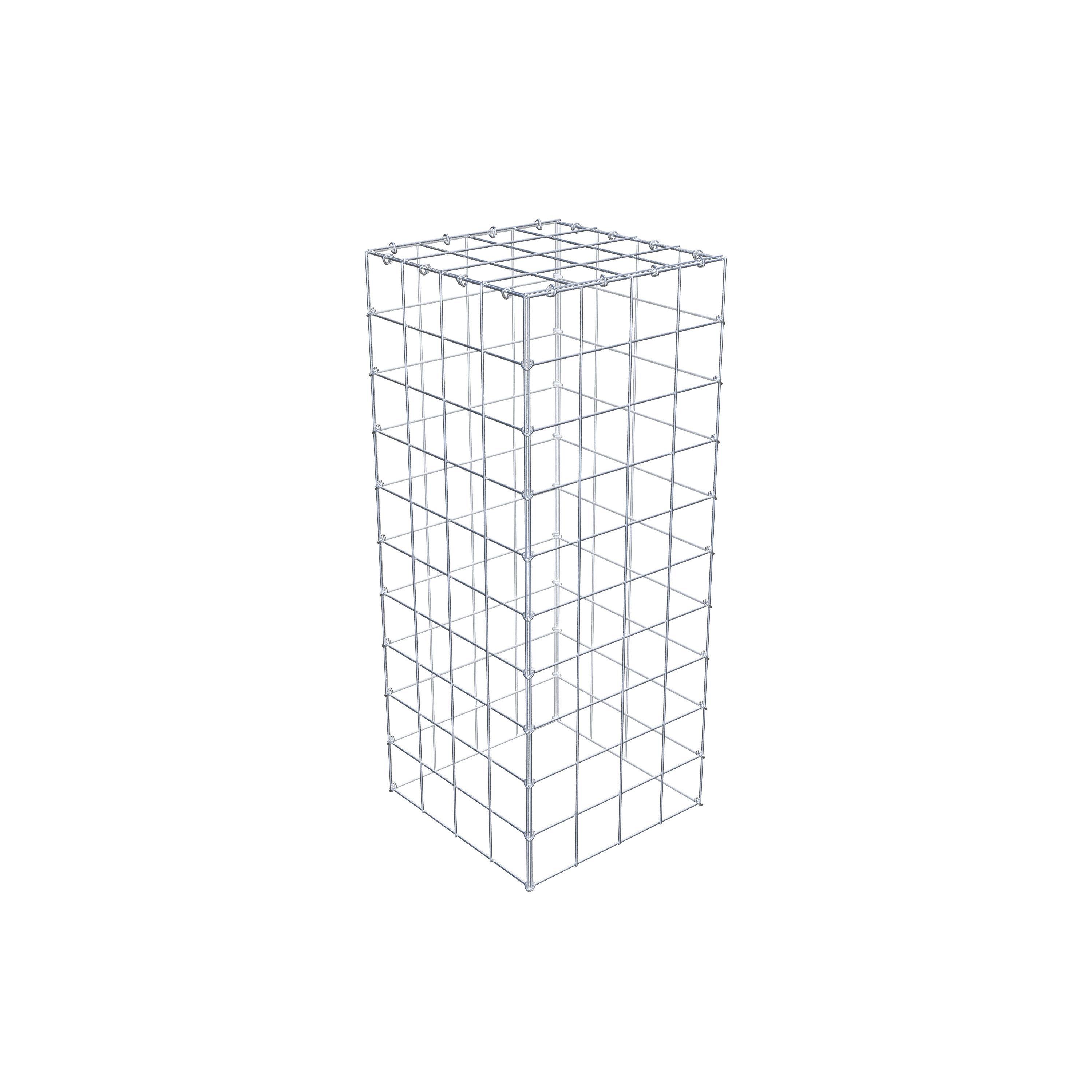 Gavión para apilar en acero galvanizado 100x40x40cm (LxAxP), malla 10 x 10cm, Anillo en C, sin rejilla inferior - 3