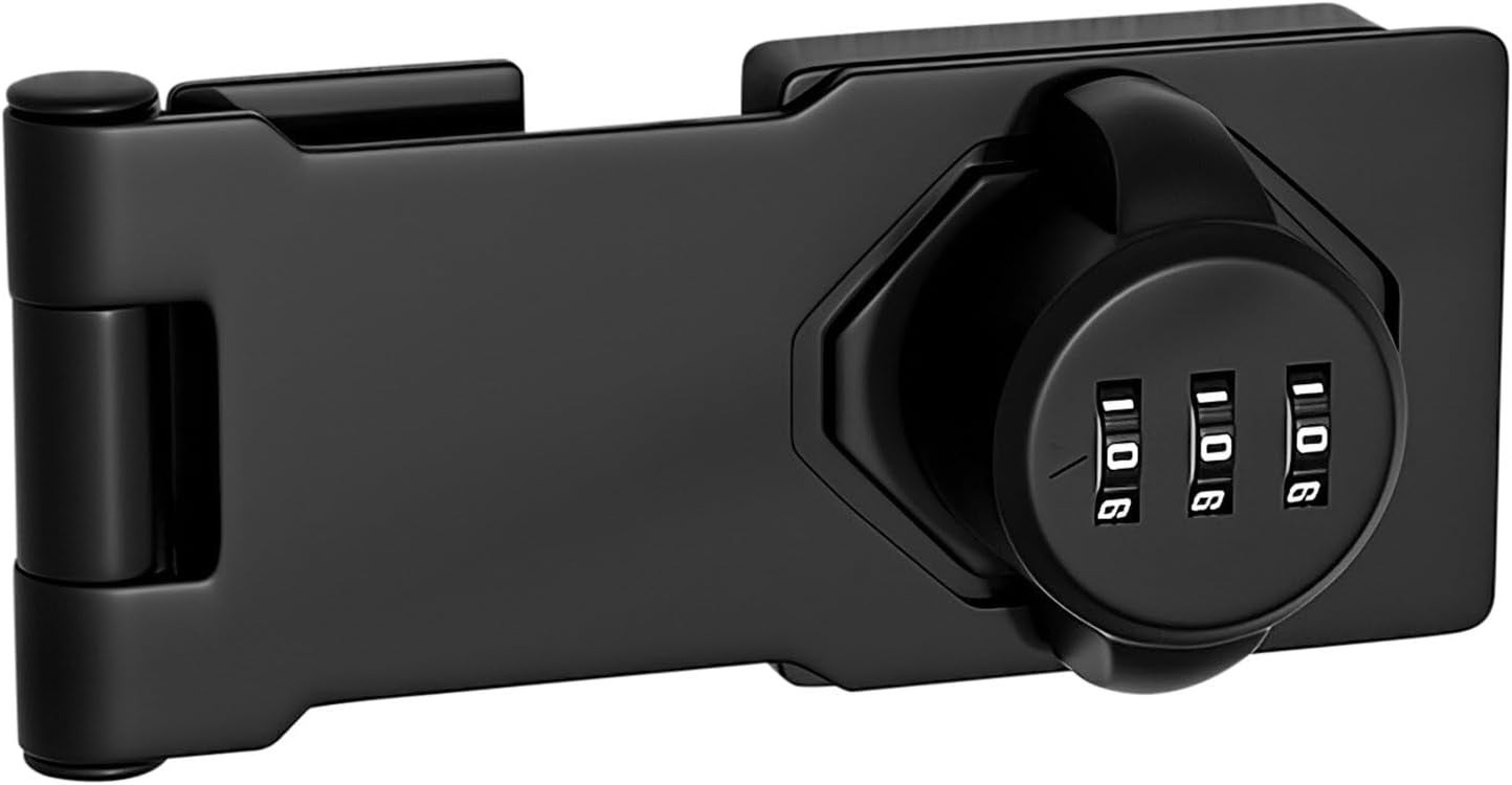 Metalowa klamra blokująca, klamra blokująca ze stali nierdzewnej 4,3 cala, klamra z pętlą zatrzaskową, zamek szyfrowy do szafki, zamek szyfrowy na 3-c