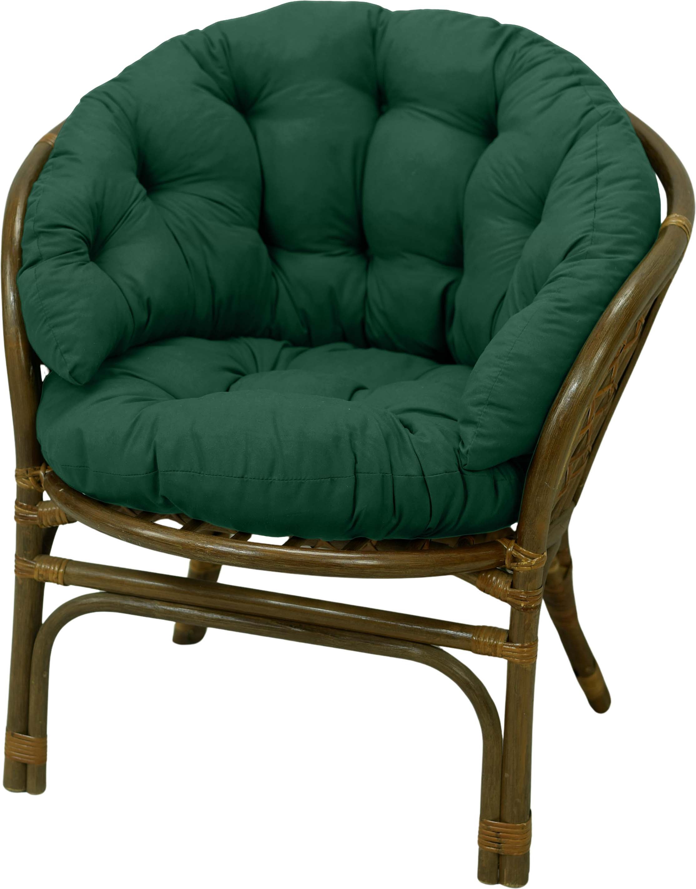 Poduszka na fotel rattanowy rattan AMPO ciemny zielony 1 szt.