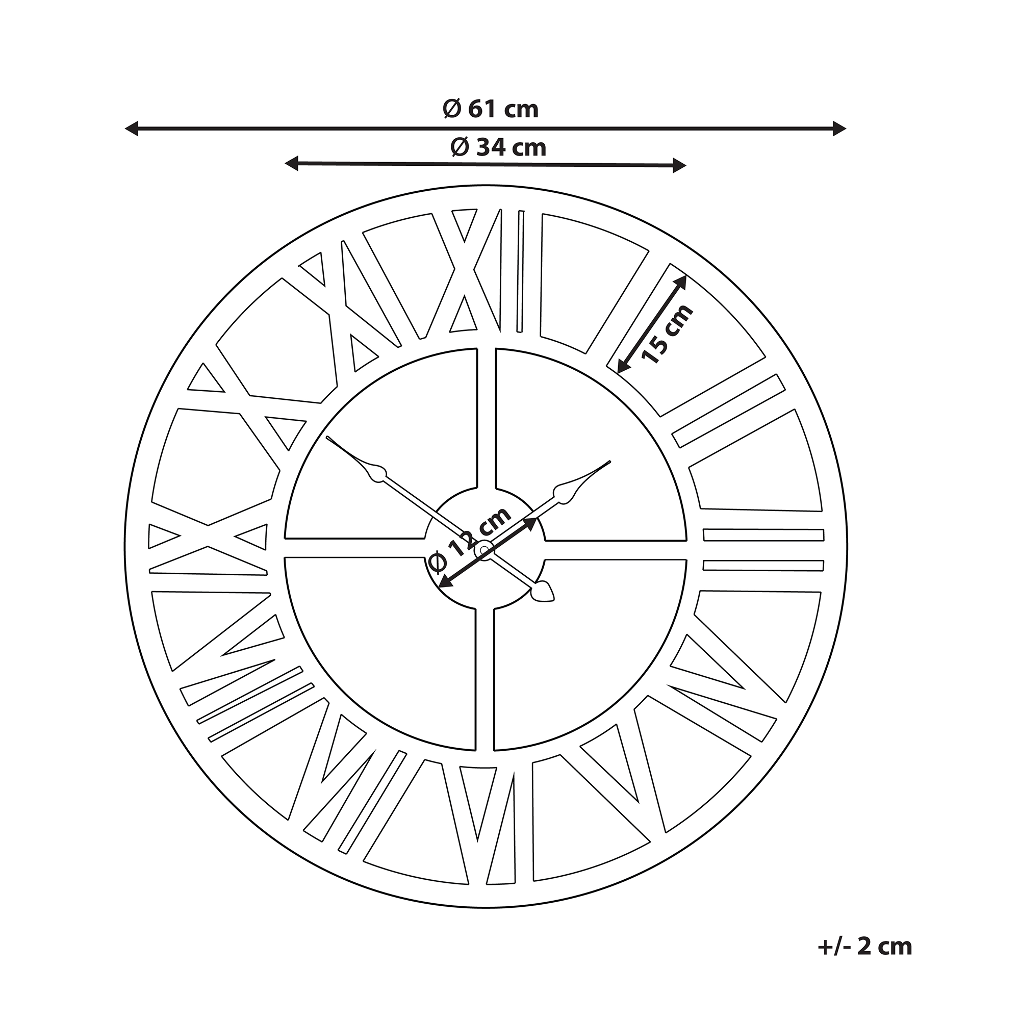 Orologio da parete NOTTWIL 61 cm Metallo Oro - 3