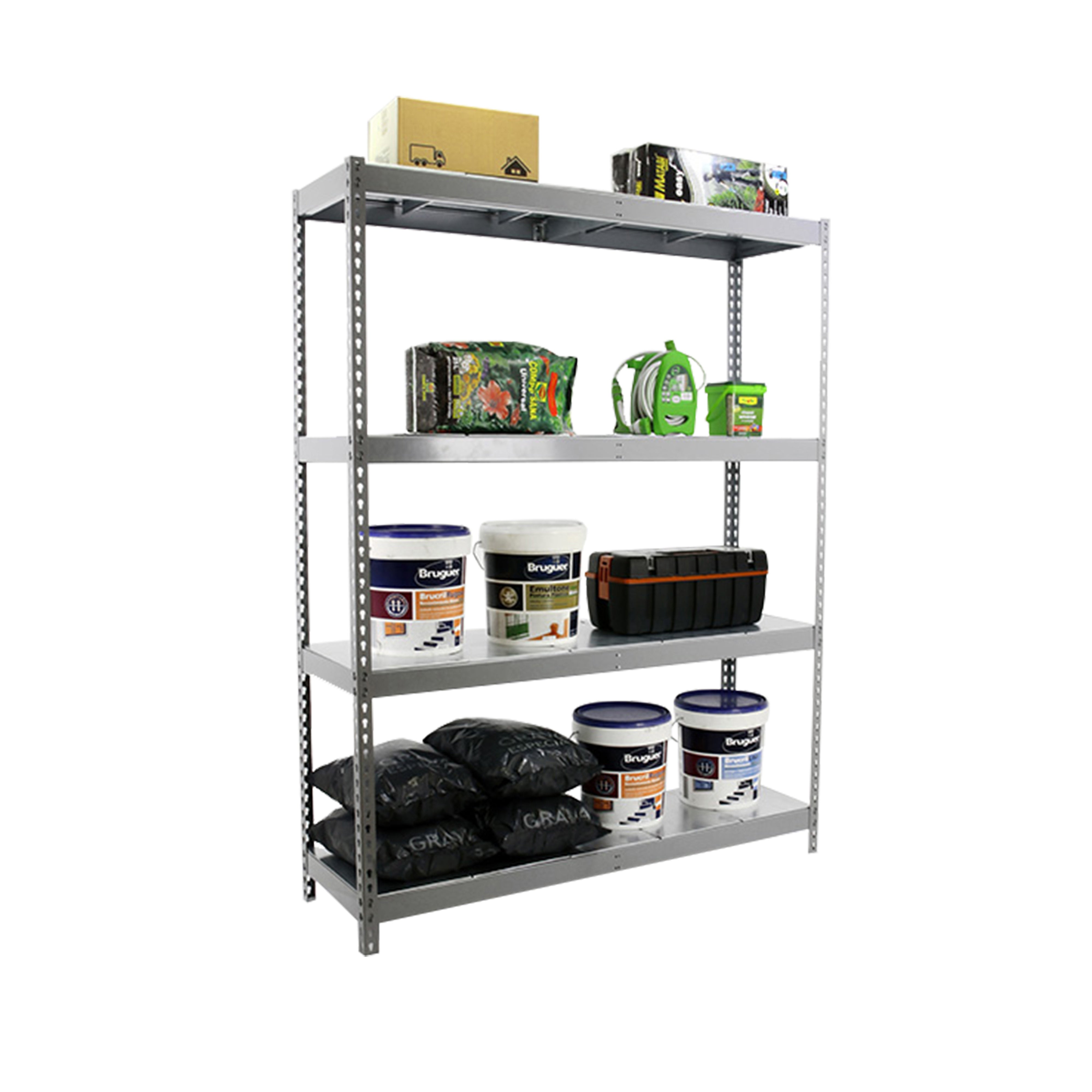 SimonRack Rayonnage Industriel 2000x1200x750 mm, 4 Niveaux Métal, 400 ...