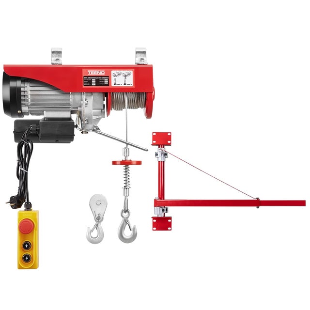 TEENO Treuil Electrique et Bras de support de palan électrique,Chevre de Levage 220v 1200W
