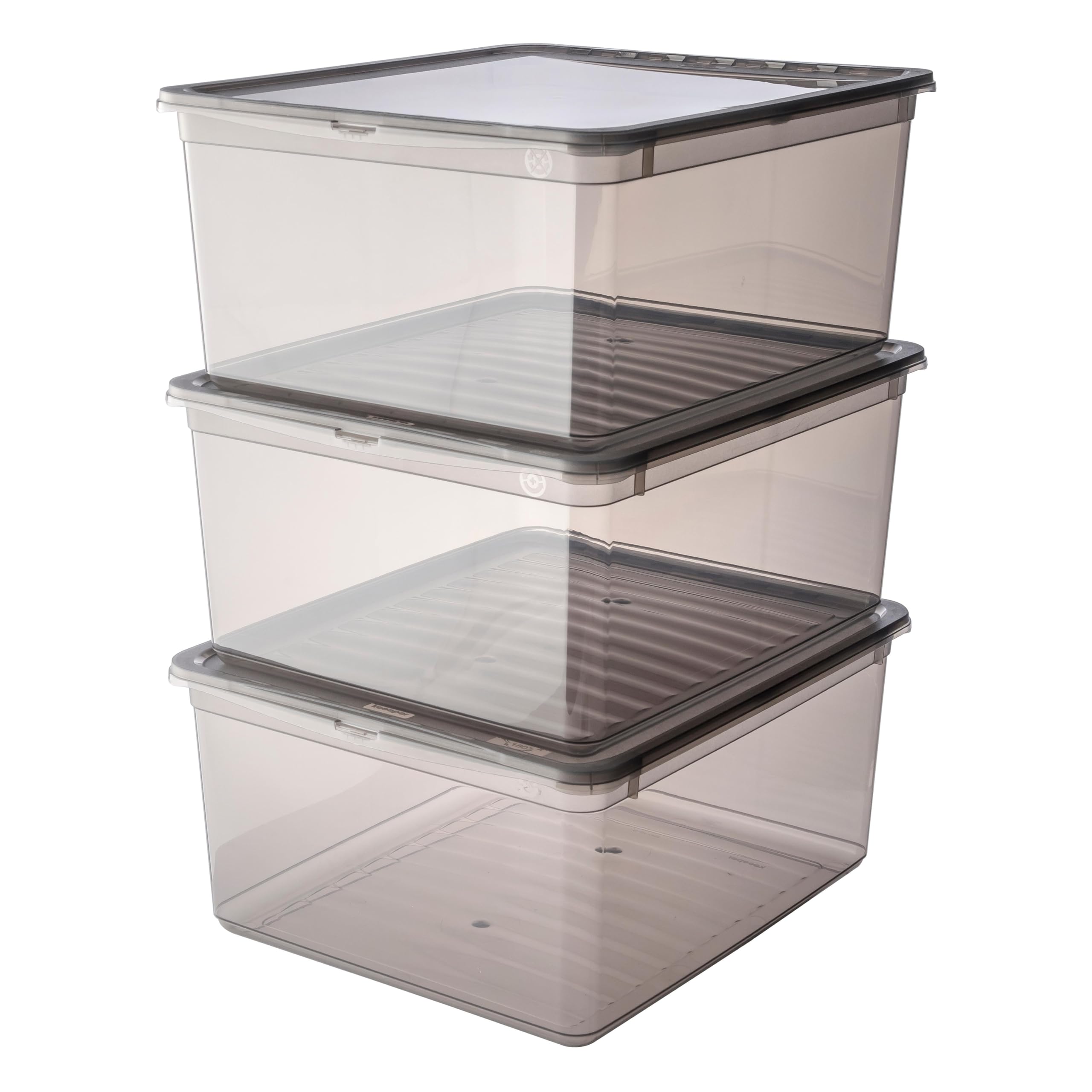 Set 6 Contenitori In Plastica Trasparente Impilabili Con Coperchio A Scatto – 3 Litri Per Organizzazione Casa