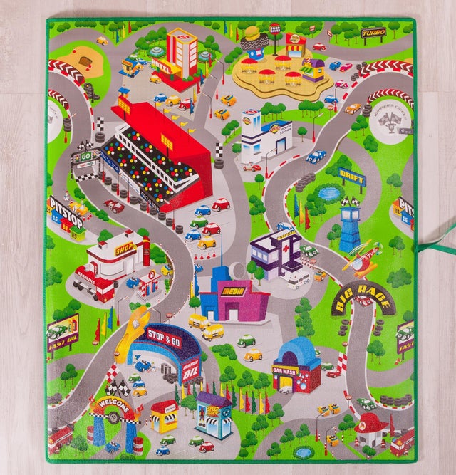 Tapis ext/int eva (éthylène-vinylacetate) Circuit multicolore 120x200cm