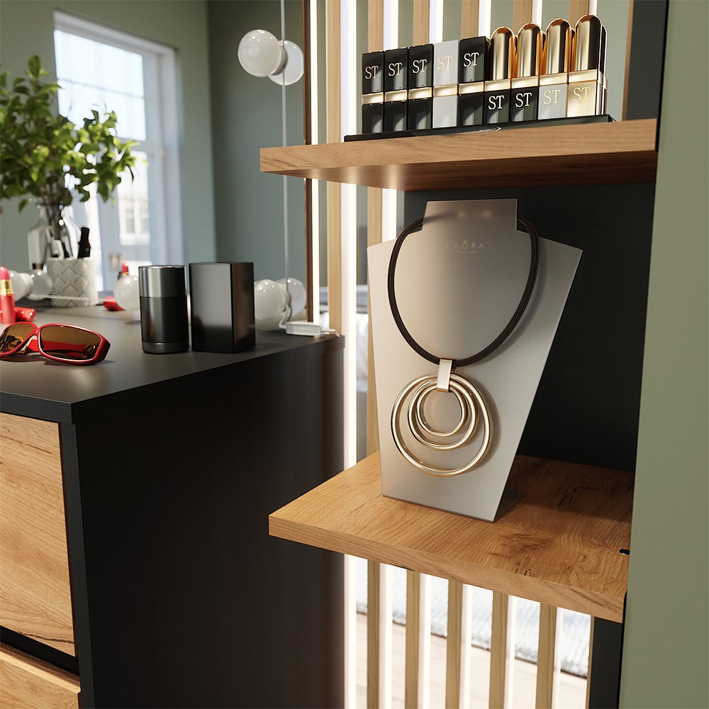 Vicco Étagère dangle Paolo, Anthracite, 28x116.4cm Lot de 2 - 4