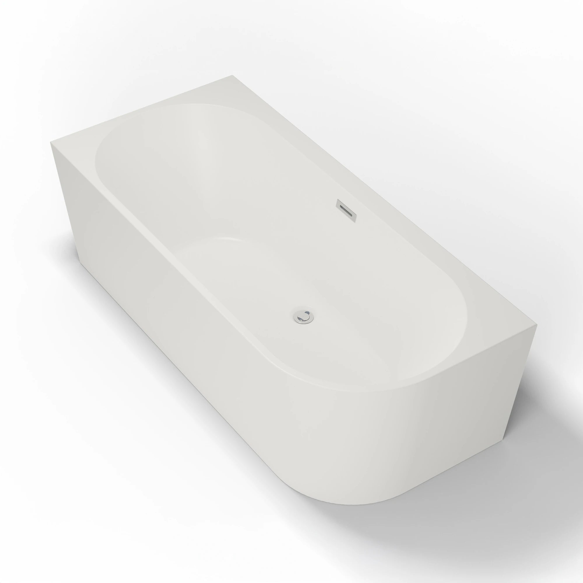 Baignoire Semi-îlot Murale D'angle Capri 170 Gauche Blanche 170 X76 X58 Cm, By Spalina - 6
