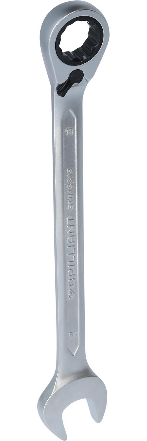 Klucz grzechotkowy pierścieniowy przełączalny BRILLIANT TOOLS 18 mm - BT013818