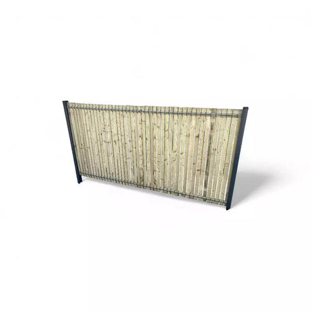 Kit lamelles occultantes bois pour panneau rigide maille 55 H 173 x L 250cm