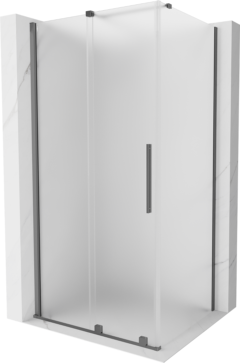 Mexen Velar kabina prysznicowa rozsuwana 120 x 80 cm, szron, gun metal - 871-120-080-31-95