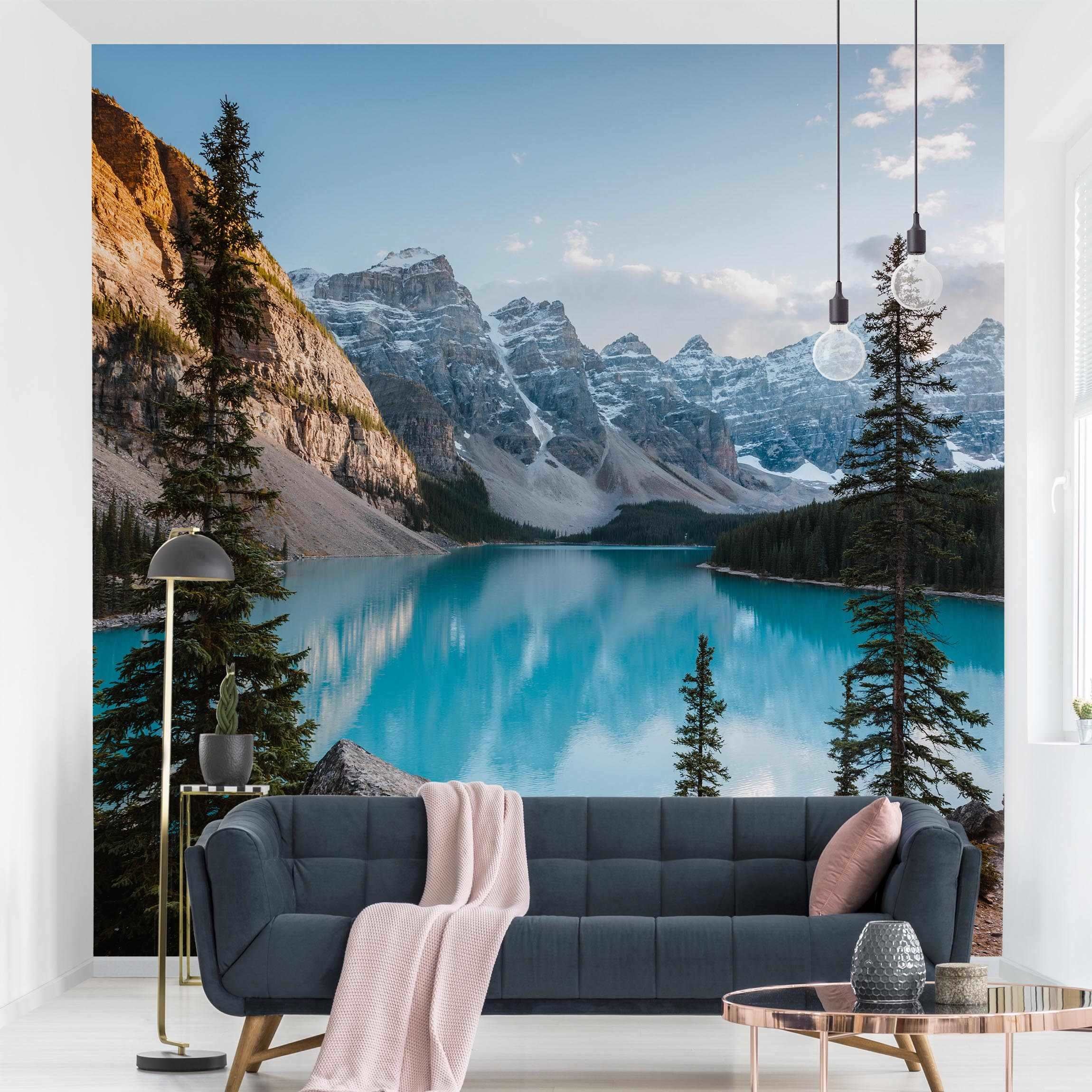 Papel pintado fotomural montaña naturaleza 360 - salón dormitorio cocina pasillo - tnt 192 x 192 cm premium