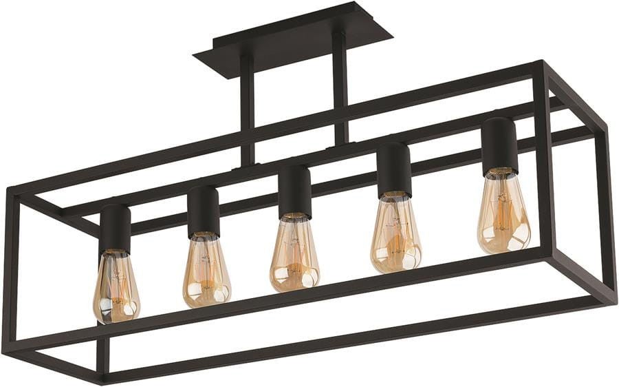 Lampa wisząca Crate czarna 5xE27x60W industrialna loft wym: 42 x 76 x 15 cm metal Nowodvorski Lighting