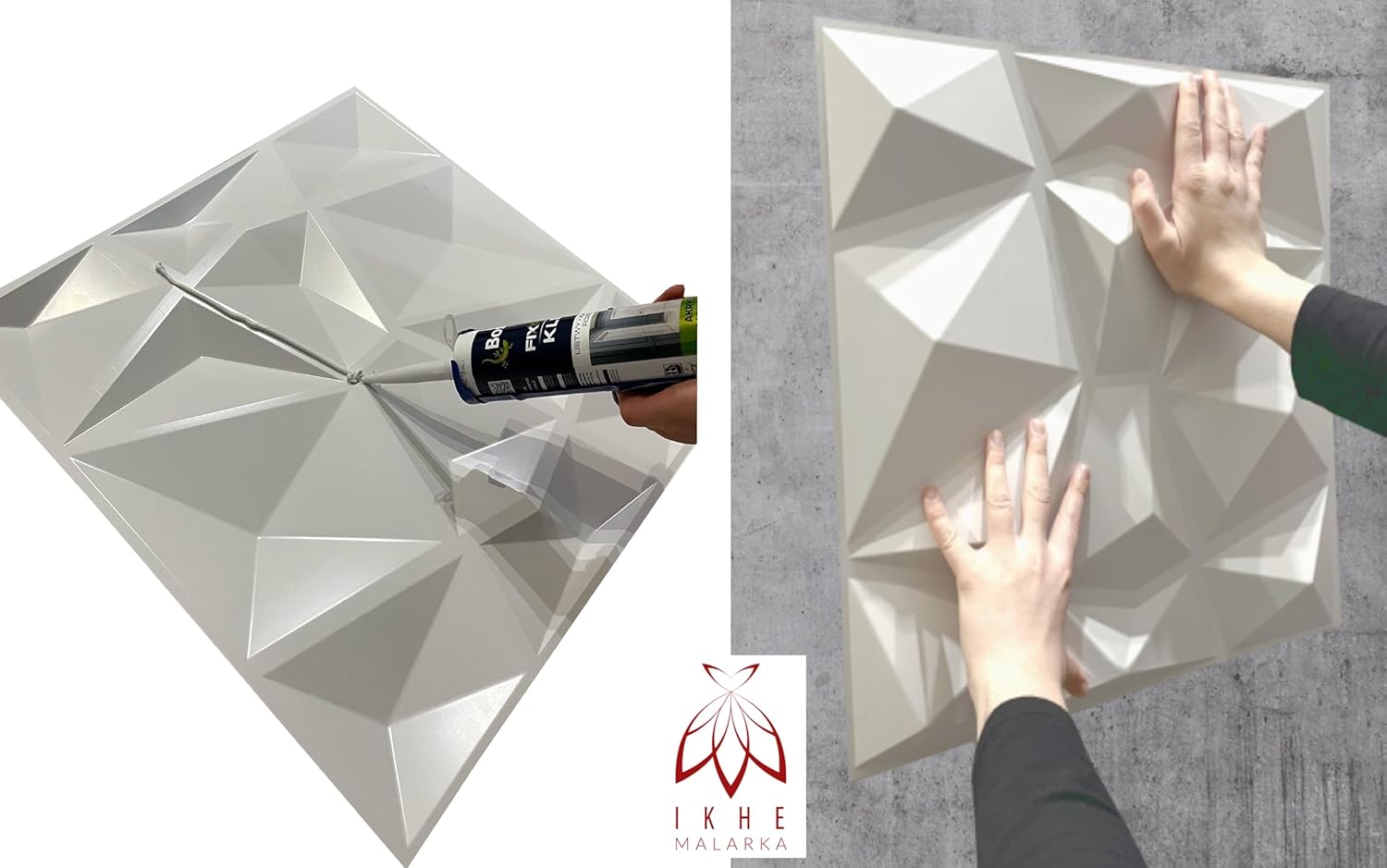 12 Plaques Murales 3D en PVC – 3 m² – Effet Diamant Red – Panneaux Décoratifs pour Murs et Plafonds – Idéal Salle de Jeu / Intérieur - 6