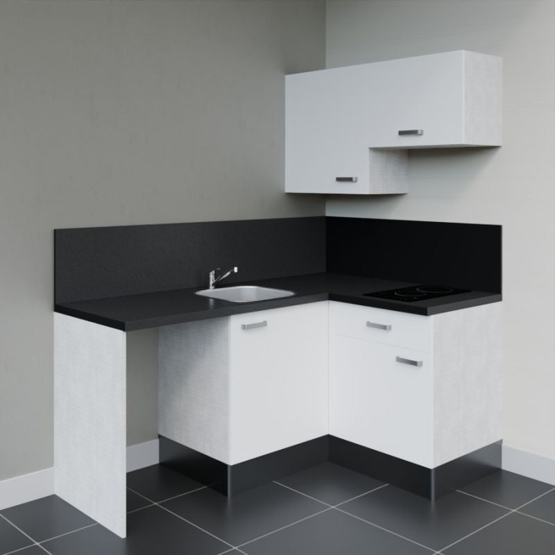 Kitchenette d'angle KA02L-PT avec plan de travail et évier - 3