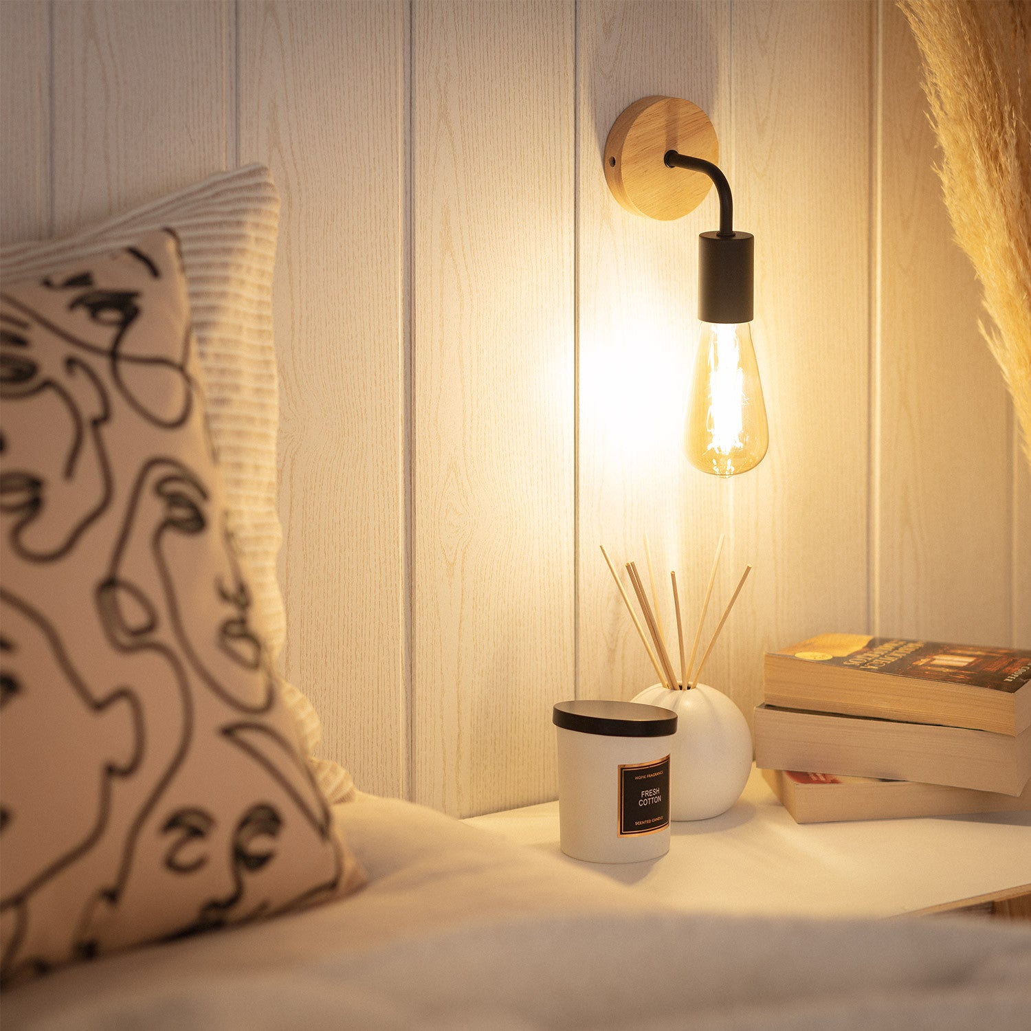 Lampe Murale et Métal Jedali, Noir, Fer,, E27, IP20, 150 mm x 90 mm x 110 mm - 2