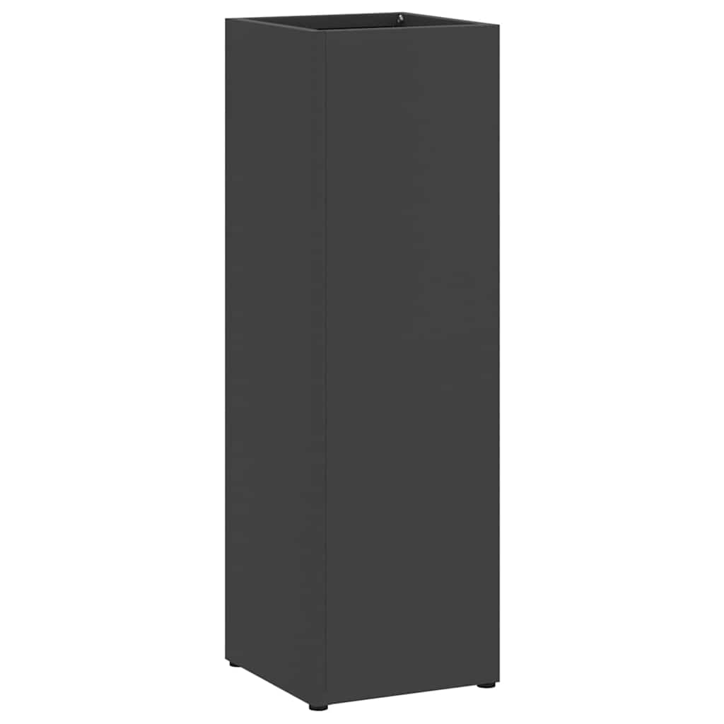 vidaXL Stand de Parapluie de Pluie Noir 15,5 x 15,5 x 49 cm Acier - 2