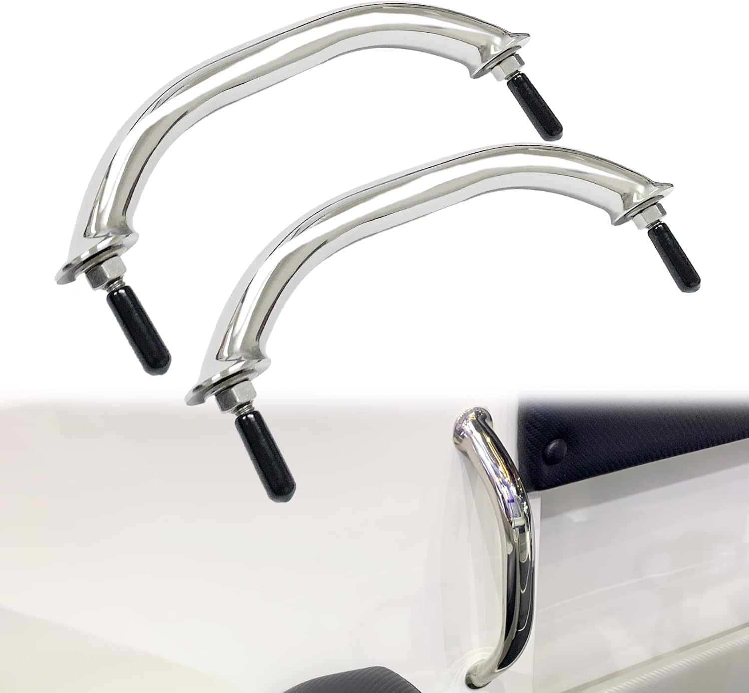 équipement Nautique Poignée Bateau Acier Inoxydable 316 - 25.4cm Poli Miroir - Pour Camping-Car, Garage, Entrepôt Accessoire Bateau Galvanisé