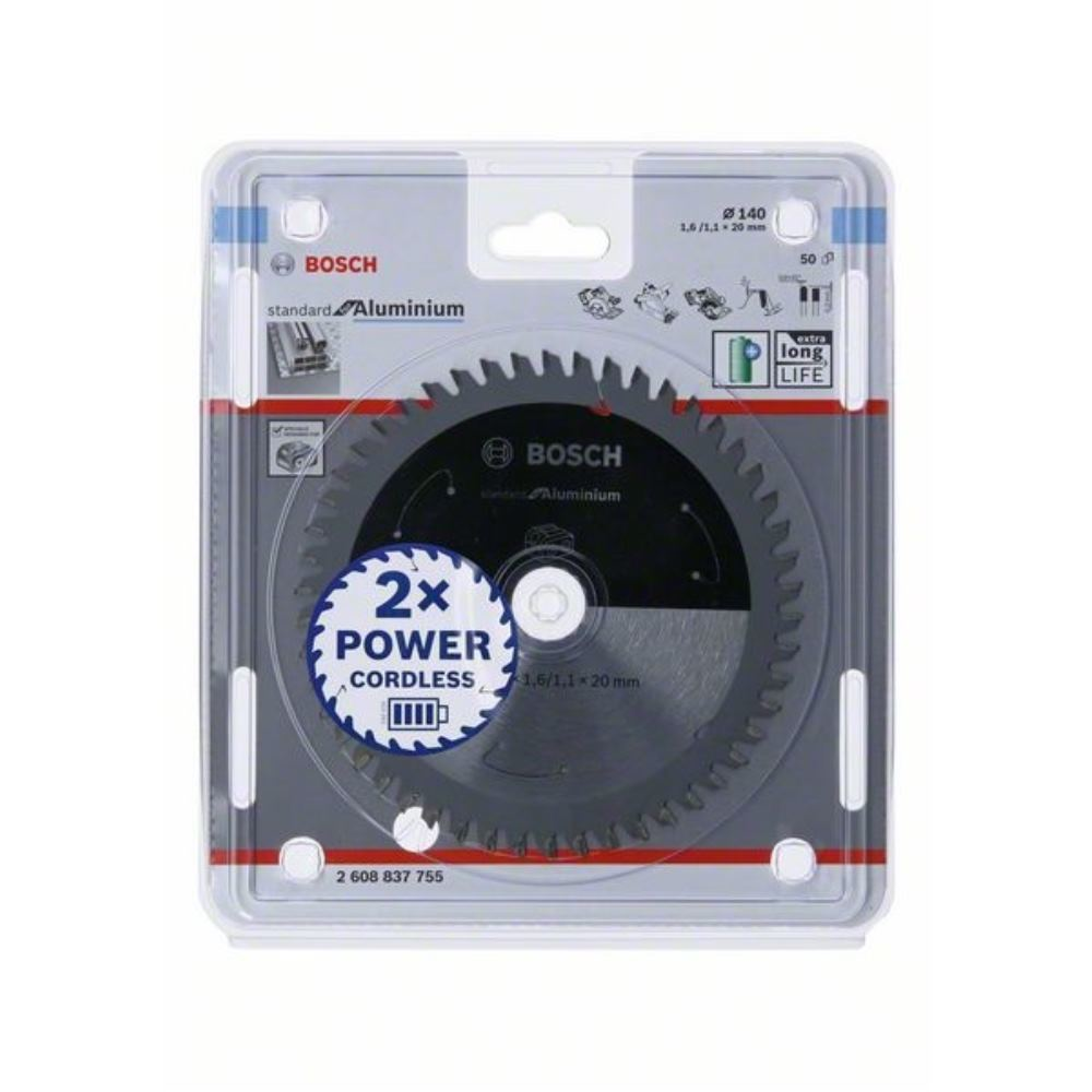 Bosch Scie circulaire type de lame pour l'aluminium, 140x1.6 / 1.1x20, 50 dents - 2