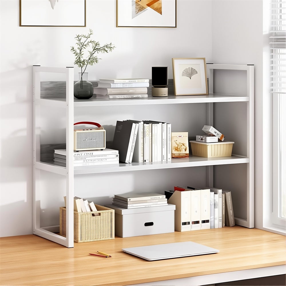 Étagère de rangement de bureau simple à double couche, étagère de ...