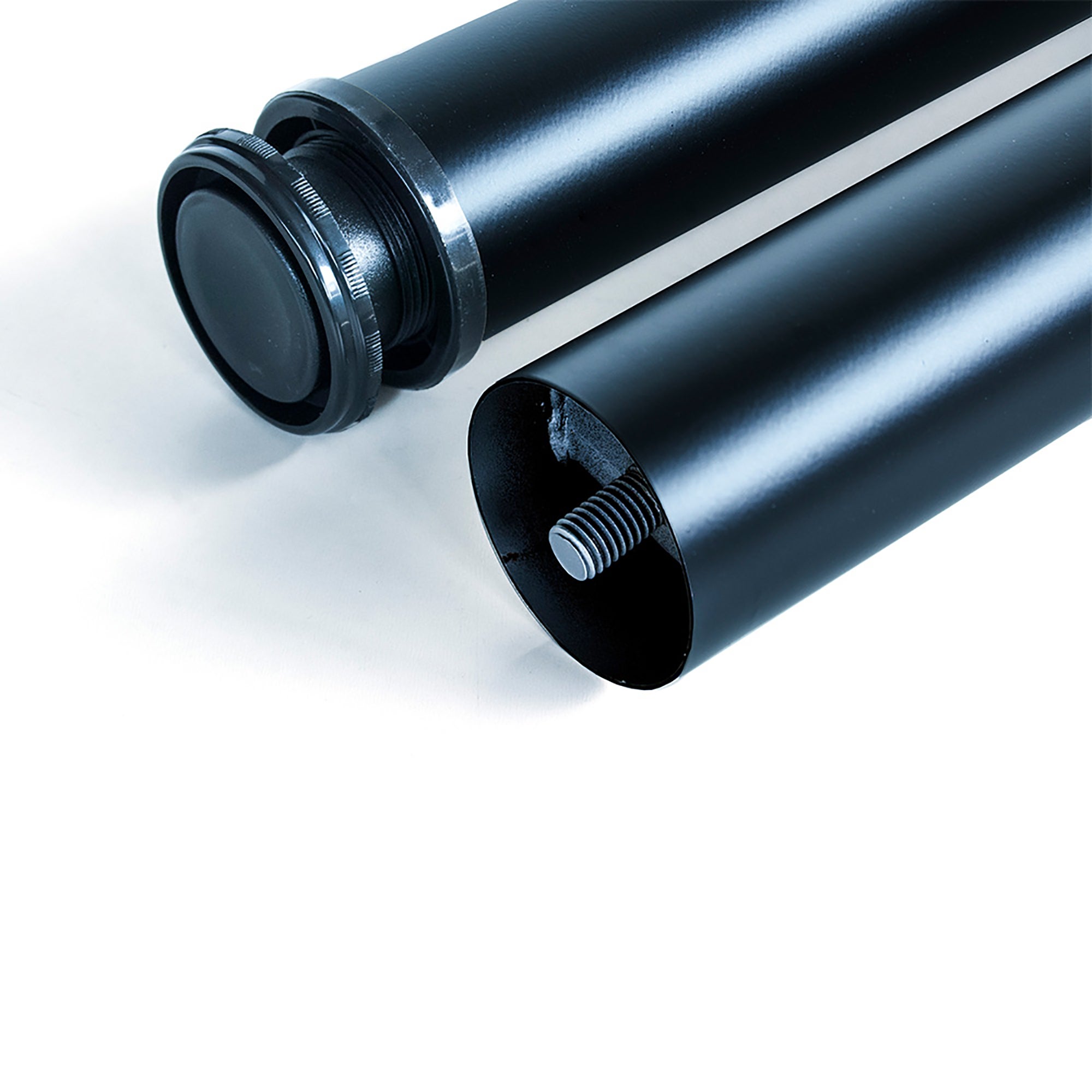 Emuca Lot de 4 pieds de table, diamètre 60mm, H 710mm, Acier, Peint en noir - 2