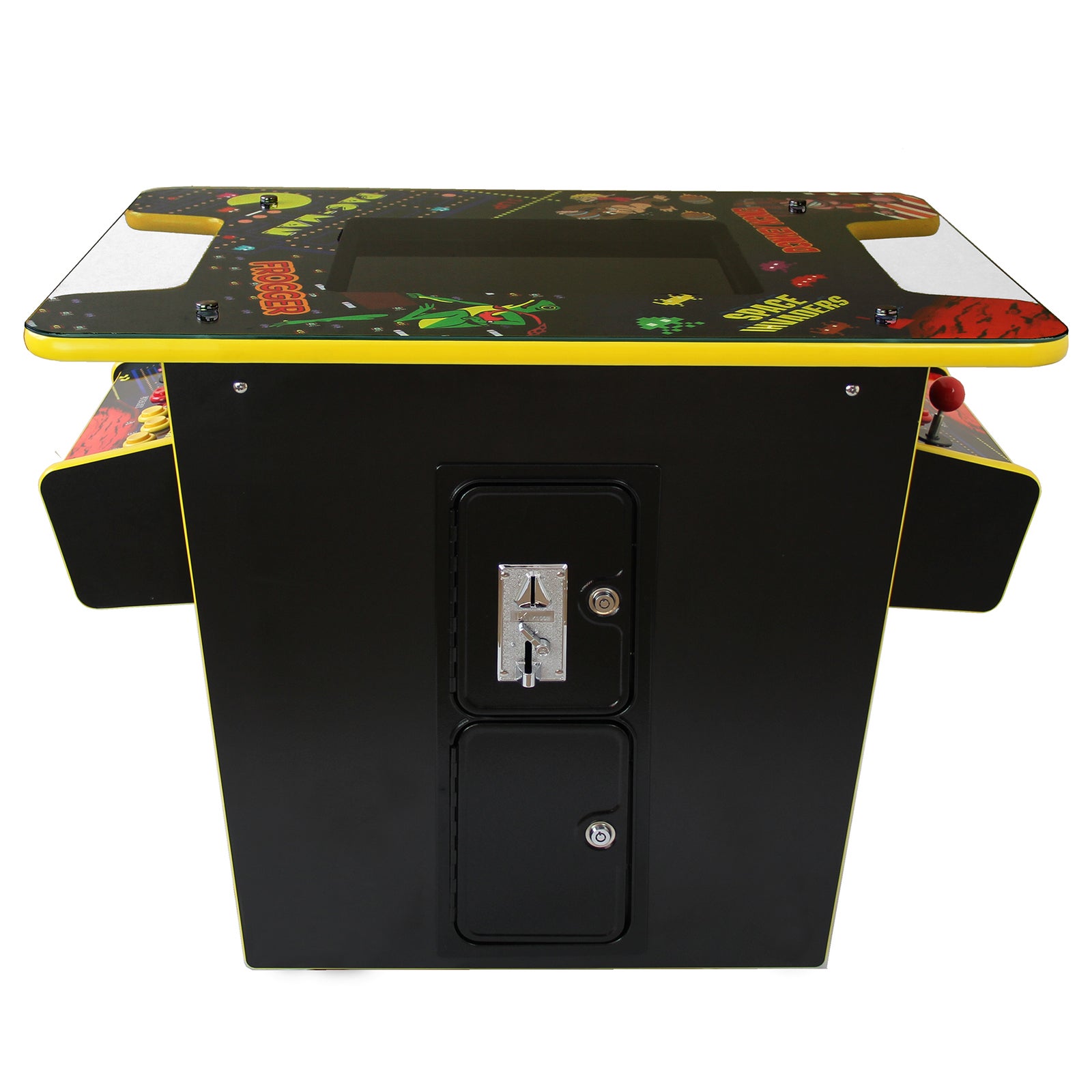 Table Cocktail Style Borne d'Arcade Comprenant 60 Jeux Classiques en MDF 64 cm x 73 cm x 93 cm Écran LCD - 3