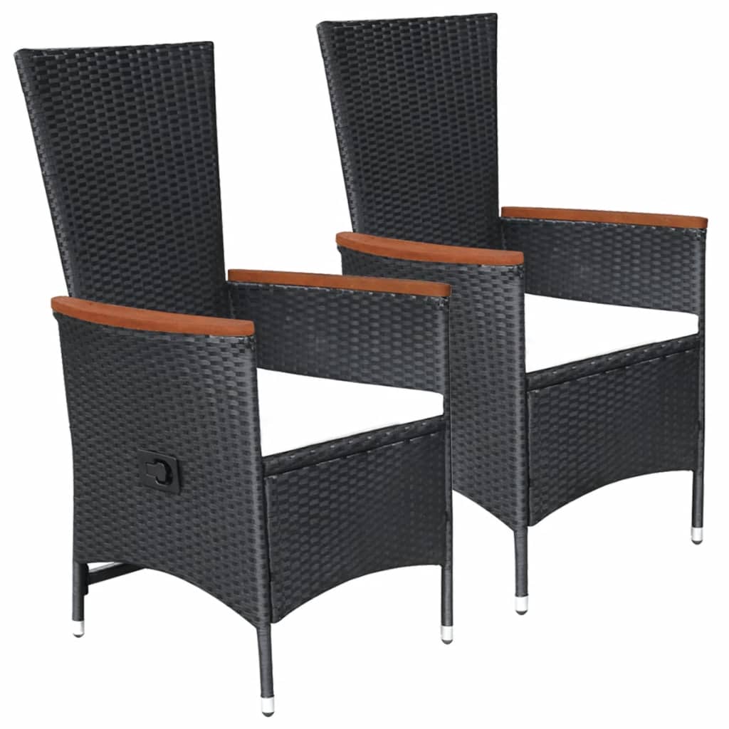 Maison Exclusive - Set Mobili da Pranzo per Giardino 3 pz Nero - 2