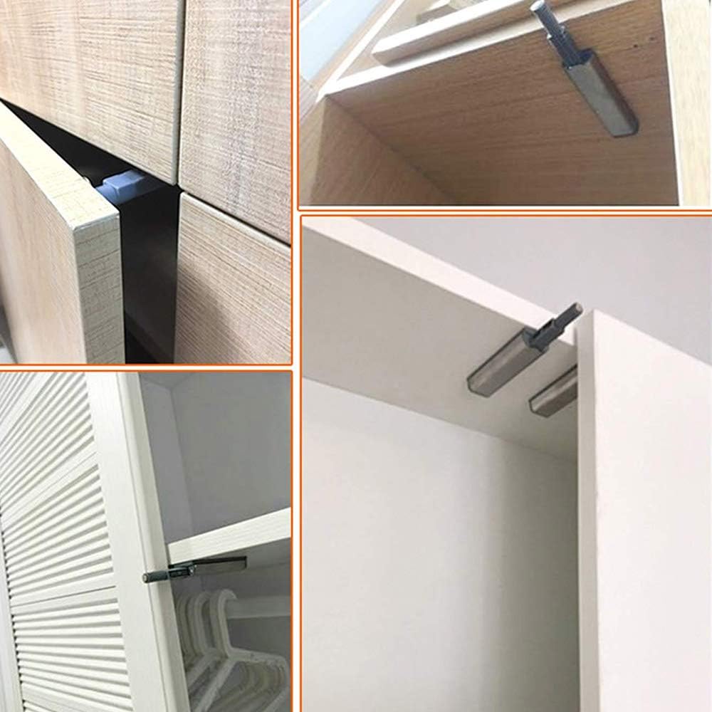 10pcs Push to Open Latches, Push to Open System Buffers for Cabinet Door Drawer Latches with Magnetic Tip for Doors, Cabinets, Drawers - 7