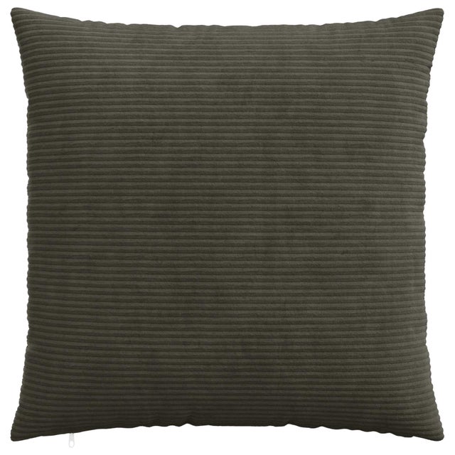 Lot de 2 housses de coussin - Velours côtelé - Anthracite (60x60cm)