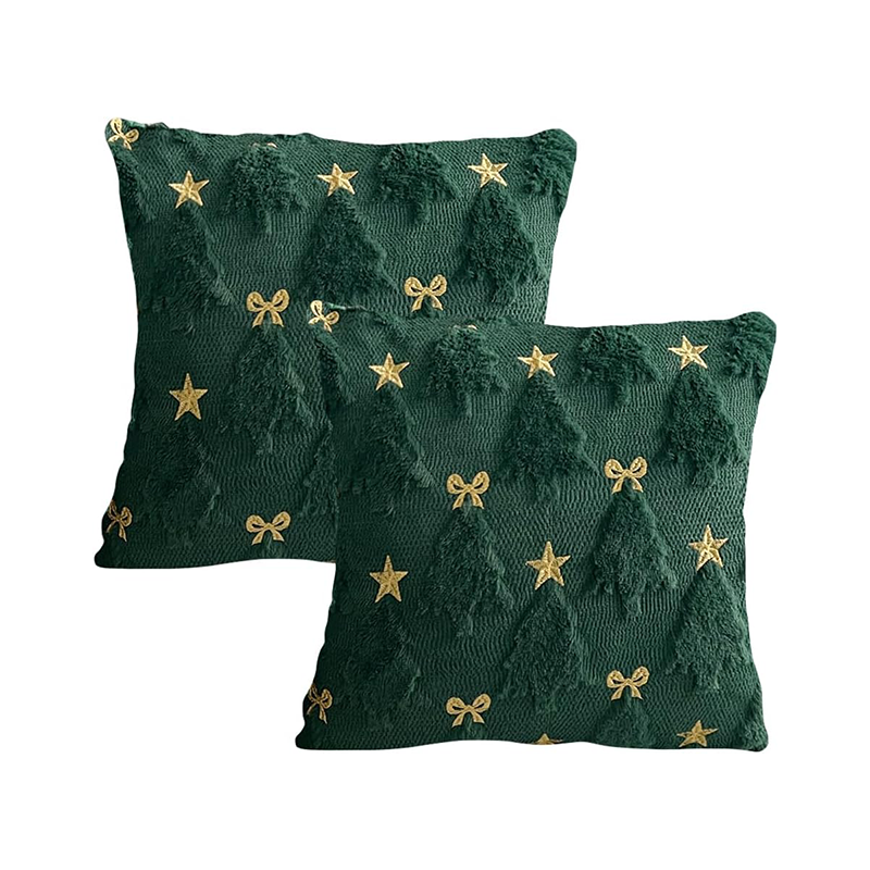 Housse D'oreiller Brodée Zak + Fox - Motif Renard, Rouge Rayé, Bohème
