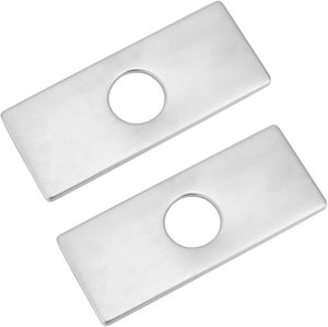 Placa Cubreagujeros De Acero Inoxidable 304 – Base Ovalada Cepillada – 24,5 X 6,5 Cm – Para Grifo De Fregadero De Un Solo Agujero