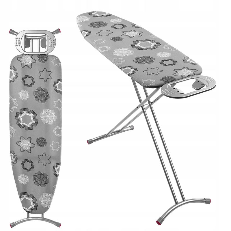 DESKA DO PRASOWANIA 120x38cm SZEROKI BLAT SKŁADANA UCHWYT NA ŻELAZKO