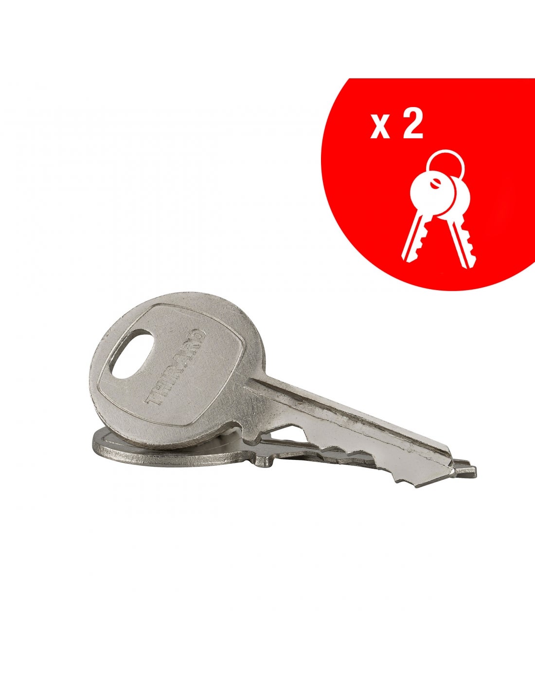 THIRARD - Cadenas à clé Slice, acier, intérieur, anse acier, 50mm, 2 clés - THIRARD - 4