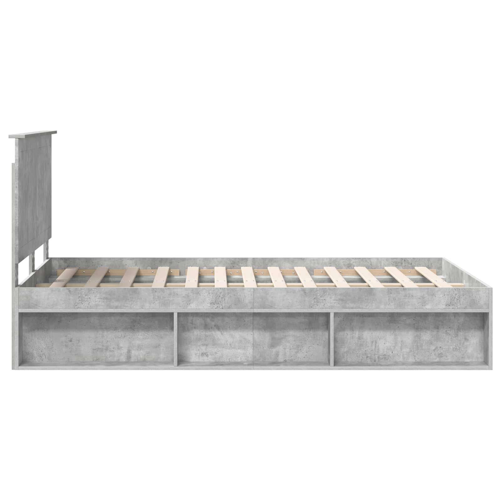 Cadre de lit béton en pin massif pour la chambre, 120 × 190 cm - 8