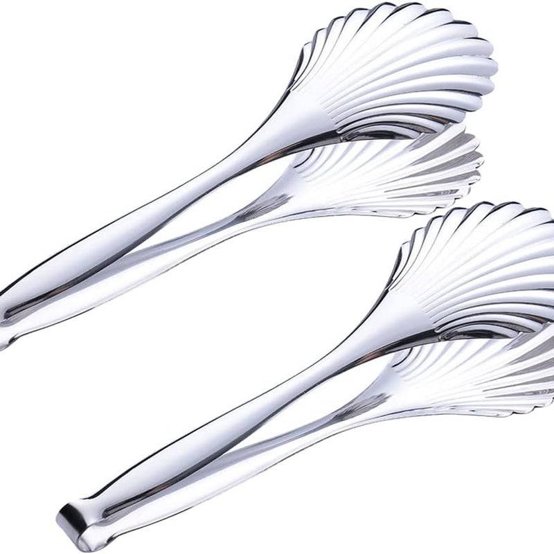 Zestaw 2 szczypiec ze stali nierdzewnej o długości 28 cm, do bufetów, jedzenia, sałatek i grilli.