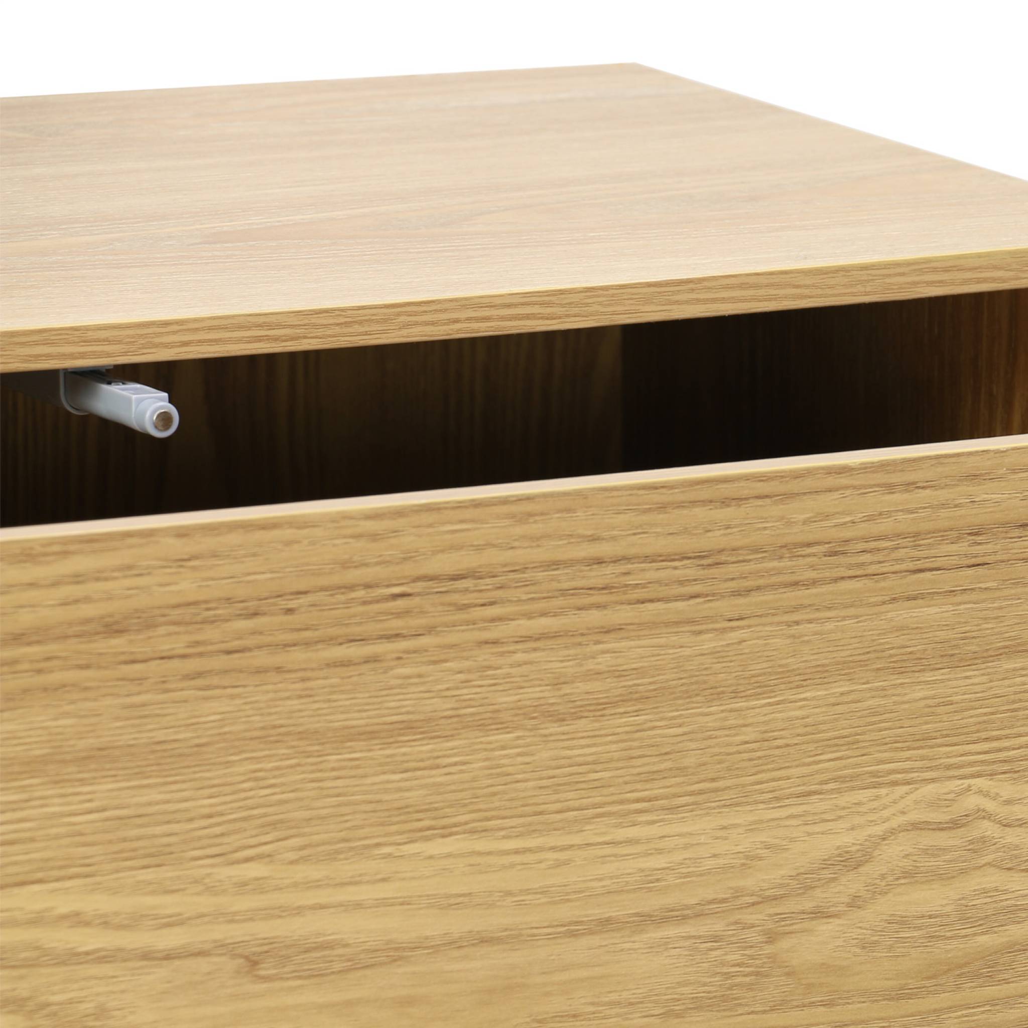 Commode. module de rangement décor bois chêne 3 tiroirs - Kompo - 9