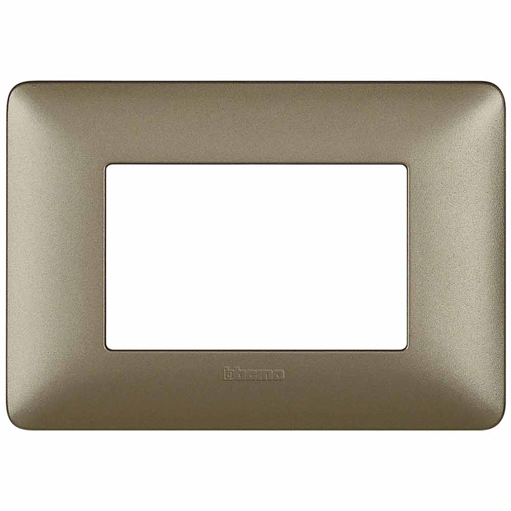Plaque Double BTicino Light - Titane Satin 57mm - 2x2 Modules - Occasion Emballage Abîmé