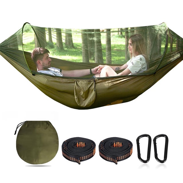 Hamac Ultra-léger Avec Moustiquaire 300kg - Hamac Camping Nylon Parachute Respirant