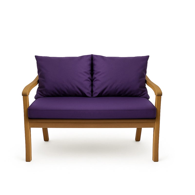 Poduszka ogrodowa na ławkę 130x60x50cm poduszka na meble ogrodowe fioletowa, poduszka na balkon taras, poducha ogrodowa na huśtawkę