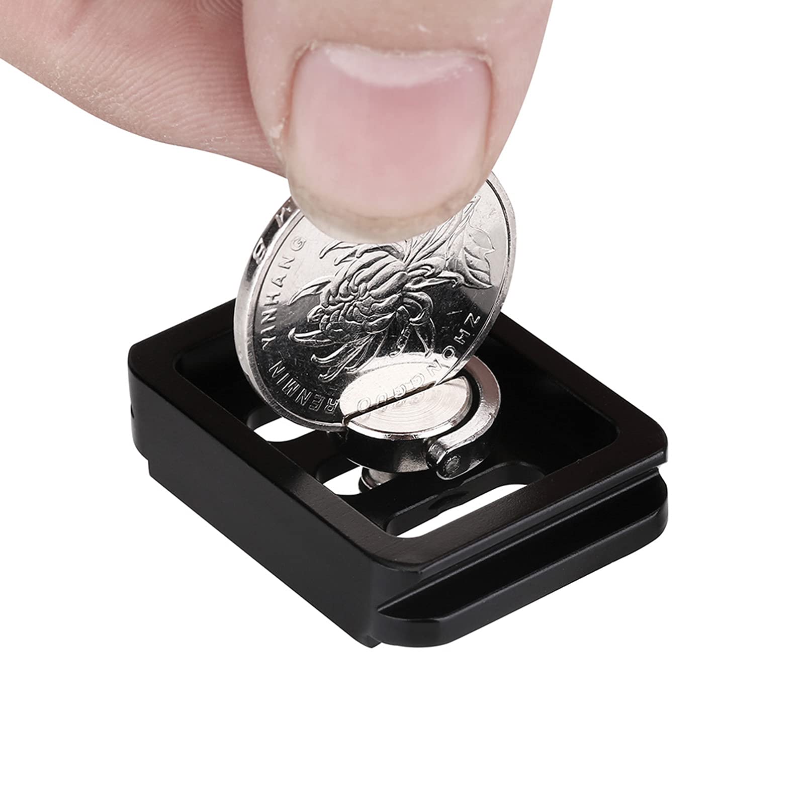 Mini Plaque Dégagement Rapide GAESHOW Alliage Aluminium - Vis 1/4" Pour Trépied Compact