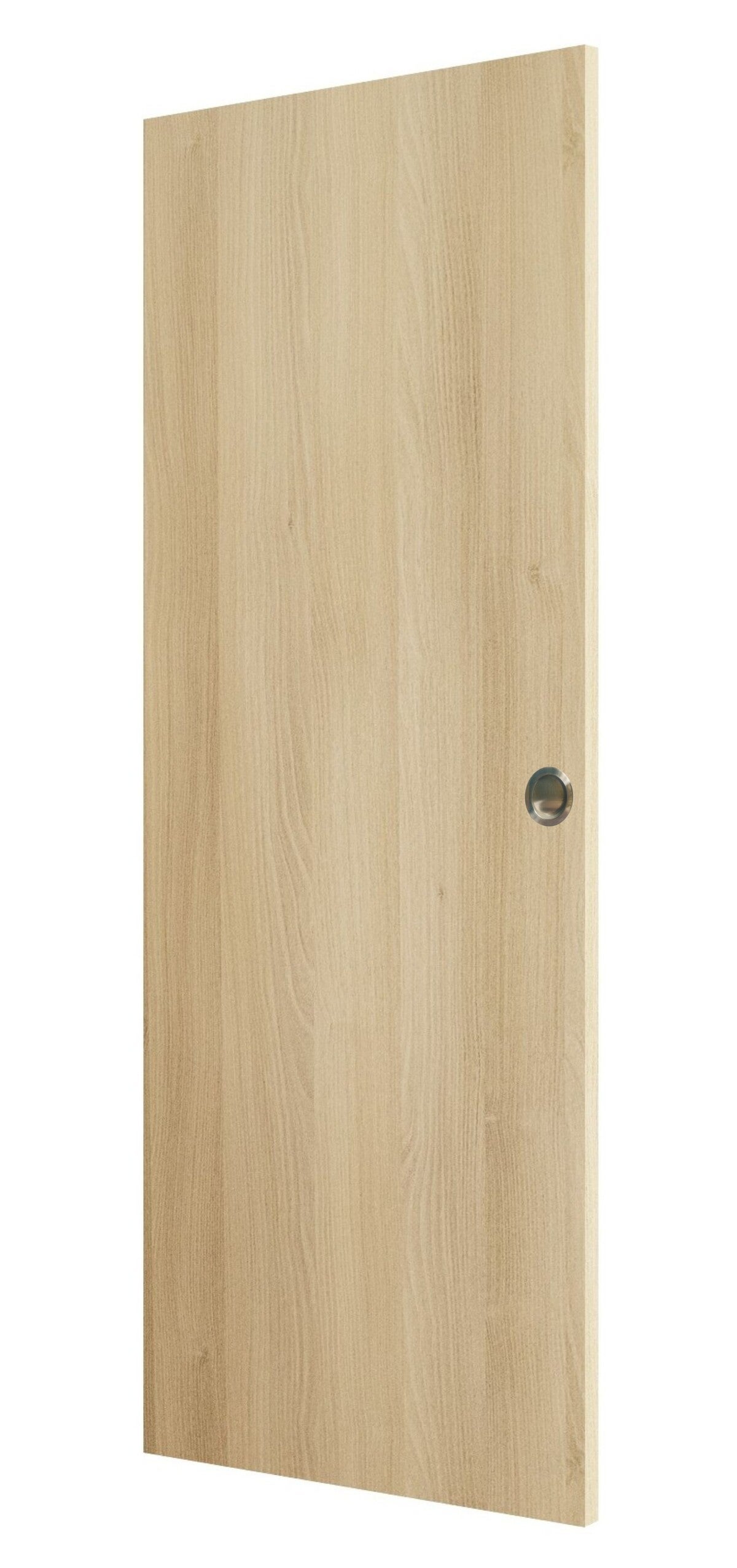Porte Coulissante Décor Chêne Naturel Honey Oak H204 X L93 Cm, Coquilles Gd Menuiseries - 2