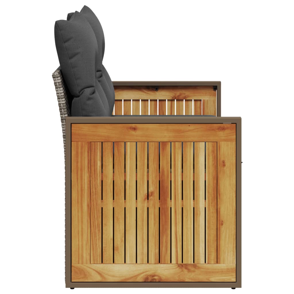 Salon bas de jardin en Rattan synthétique Gris 2 personnes - 5