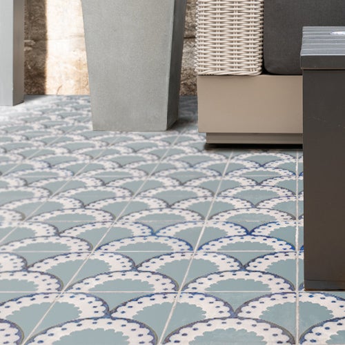 Revêtement De Sol PVC TURVO Carrelage Effet Lisbonne - Largeur 2 M, épaisseur 2,5 Mm - Vendue Au Mètre