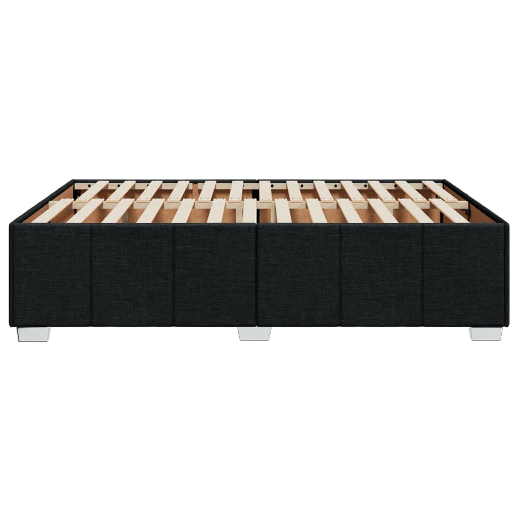 Cadre de lit sans matelas, tissu noir, pour la chambre, 160 × 200 cm - 5
